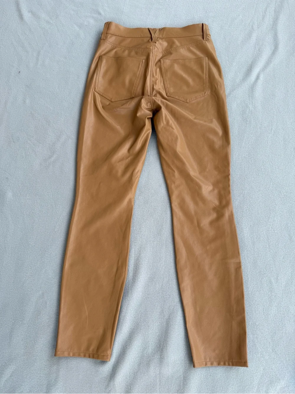 Veronica Beard Maera Extra High Rise Skinny Faux Leather Pants Sz 28/6 Brown